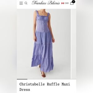 Frankie's Bikinis Christabelle Ruffle Maxi Dress Size Large